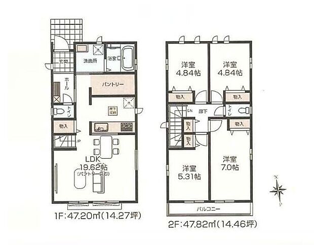(D号棟)、価格6490万円、4LDK、土地面積120.29m2、建物面積95.02m2