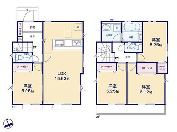 (1号棟)、4LDK、土地面積112.96m2、建物面積89.84m2

