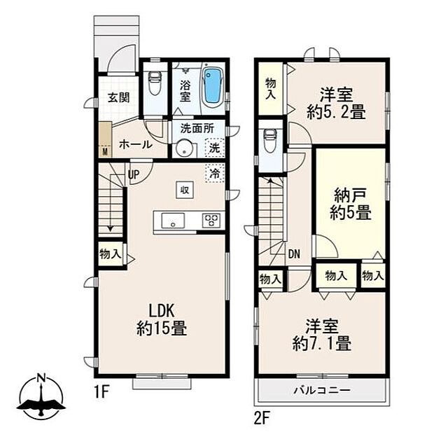 (A号棟)、価格5590万円、2LDK+S、土地面積102.52m2、建物面積81.35m2