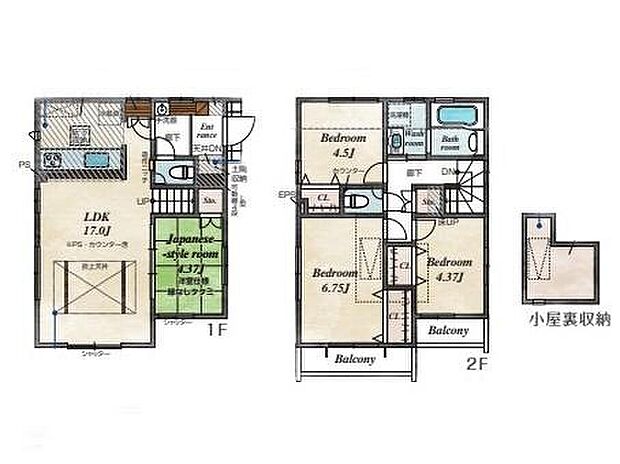 (2号棟)、価格6780万円、4LDK、土地面積106.88m2、建物面積85.44m2