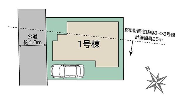 【全体区画図】前面道路4mで車通りが少ないのでお子様も安心です♪落ち着いた住環境が魅力のエリア♪
