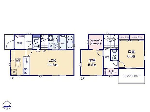 【2LDK】◇対面式キッチンで親子の会話も弾みます♪
◇家族とのコミュニケーションを育むリビングイン階段採用♪
◇忙しいママさんに嬉しい食洗機完備♪