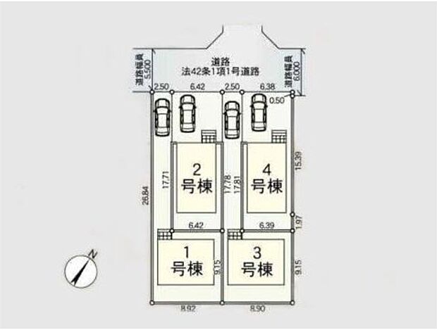 【全体区画図】駅徒歩10分！通勤・通学時間短縮で家族時間が増えそう♪住環境良好な人気の低層住居専用地域に立地しております。守られた環境は、お子様との暮らしにもおすすめです。

