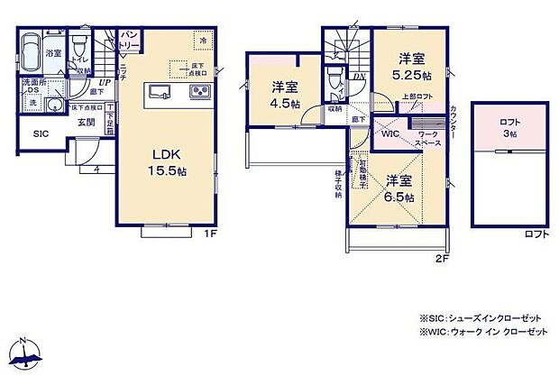 【3LDK】サンダルからブーツまで収納力豊かなSIC。玄関周りがすっきり片付きます◎主寝室にあるワークスペースはご主人様が持ち帰ってきた仕事をするスペースとしてもお使い頂けます！