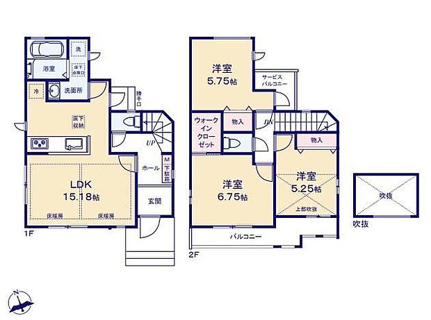 【3LDK】対面式キッチンで親子の会話も弾みます♪水回り集中設計で家事効率がアップ!全居室収納完備でお部屋がスッキリ片付きます♪