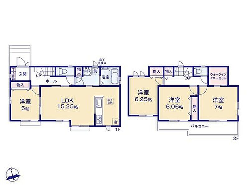 (1号棟)、価格3590万円、4LDK、土地面積168.35m2、建物面積97.71m2