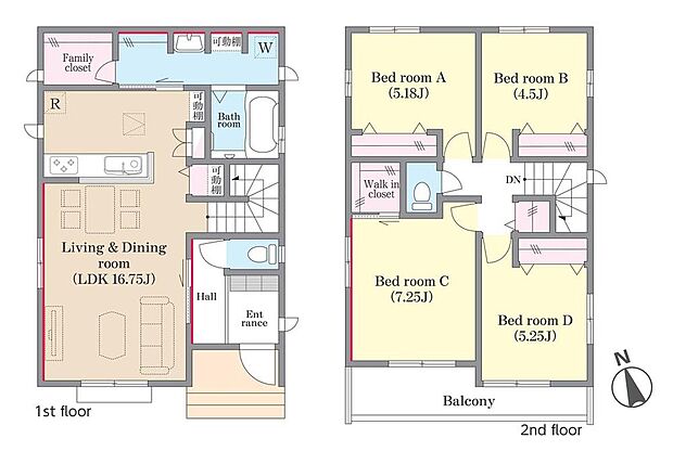 (A号棟)、価格3790万円、4LDK、土地面積117.3m2、建物面積98.74m2