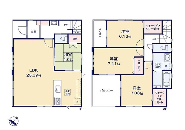 (1号棟)、価格4480万円、3LDK、土地面積127.19m2、建物面積110.12m2