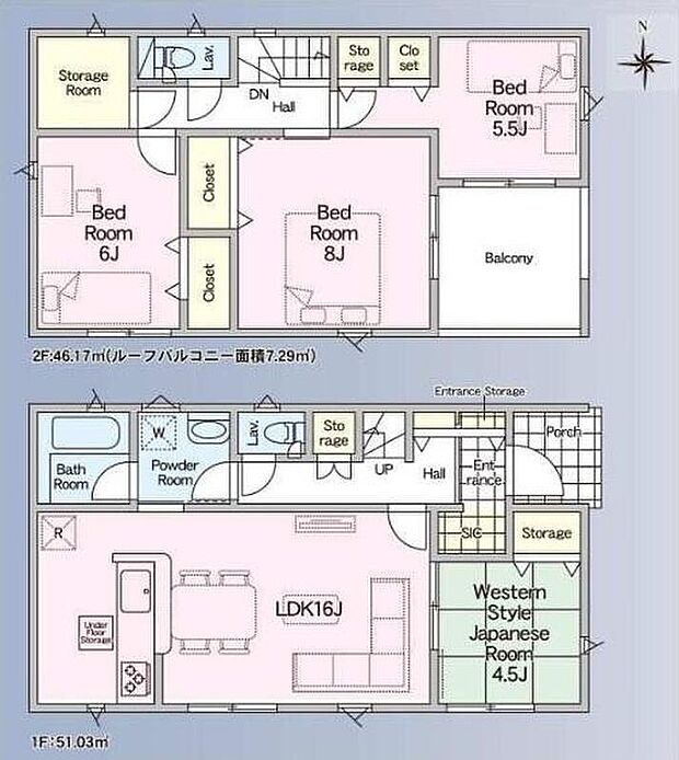 (2号棟)、価格2480万円、4LDK+S、土地面積181m2、建物面積95.58m2