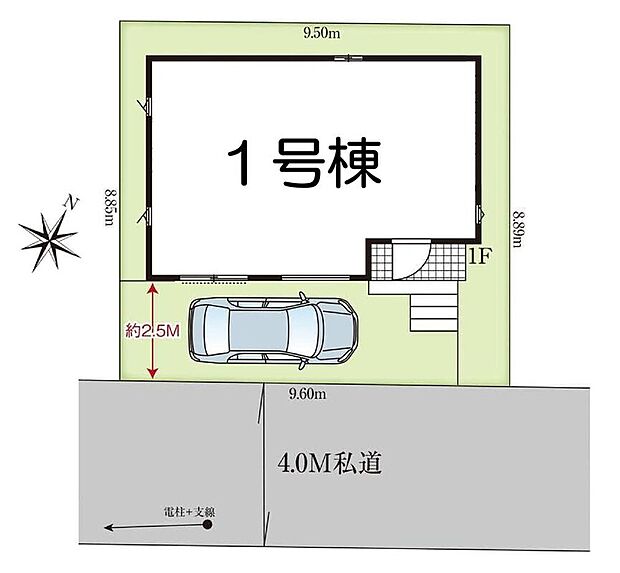 ≪全体区画図≫カースペース1台分♪