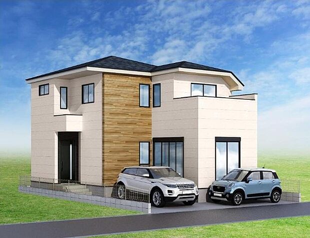 【完成予想図(外観)】【ZEH水準住宅】
こちらの物件はZEH水準を満たした、省エネ性能に優れた物件です。