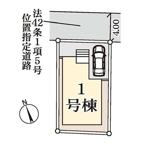 【全体区画図】カースペース1台分♪