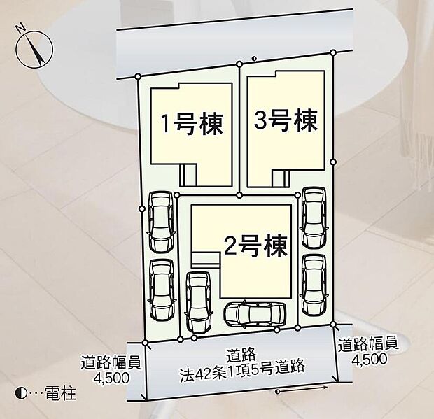 【≪全体区画図≫】駐車2台可能（車種による）！急な来客時や、ご家族の自転車スペースとしても大活躍♪