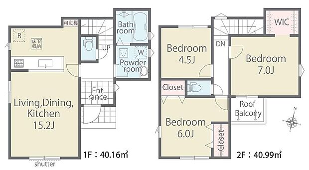 【3LDK】お掃除ラクラク全居室フローリングプラン♪
主寝室には収納力のあるWICつき！