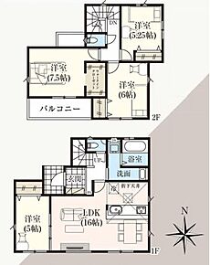 お掃除ラクラク全居室フローリングプラン♪
主寝室には収納力のあるWIC付き！ 