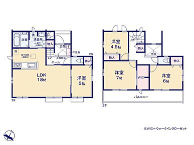 吹抜けの明るい玄関は、空間が広く感じられます♪
家事のしやすい水廻り集中設計、掃除ラクラク全居室フローリングプラン！ 