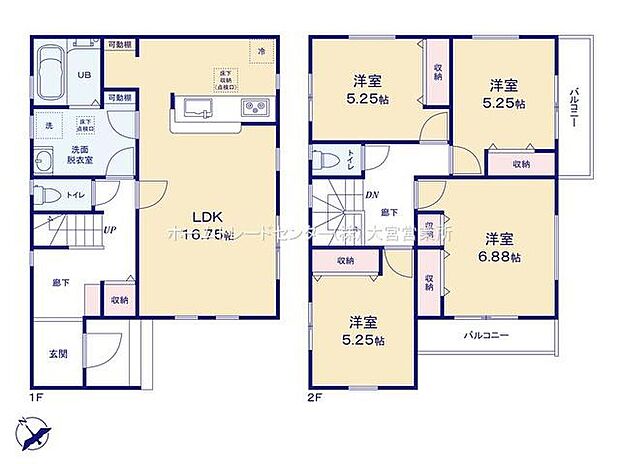 (1号棟)、価格3280万円、4LDK、土地面積120.07m2、建物面積100.19m2