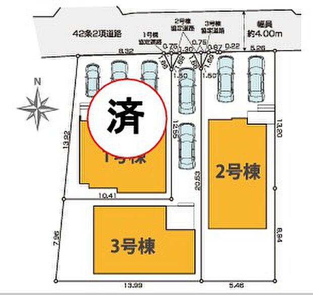 閑静な住宅地☆カースペースは2台分ご用意。空いたスペースは駐輪場としてもお使いいただけます◎