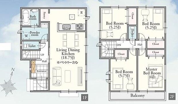 (D号棟)、価格4090万円、4LDK、土地面積107.9m2、建物面積95.05m2