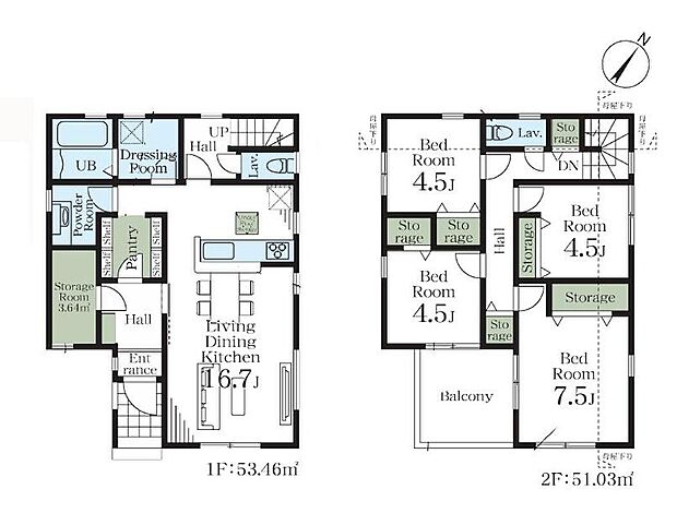 (1号棟)、価格3699万円、4LDK+S、土地面積110.08m2、建物面積104.49m2