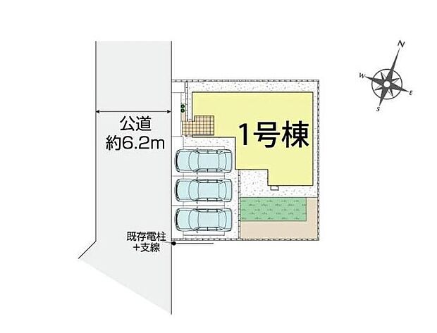 閑静な住宅地☆カースペースは並列3台分ご用意。空いたスペースは駐輪場としてもお使いいただけます◎
