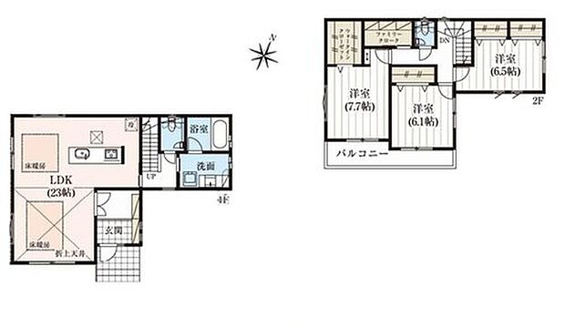 (K号棟)、3LDK、土地面積151.53m2、建物面積115.82m2