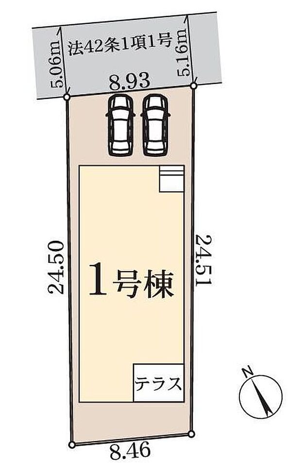 閑静な住宅地☆駐車スペースは２台分♪小学校まで徒歩2分！小さなお子様の通学にも安心です◎