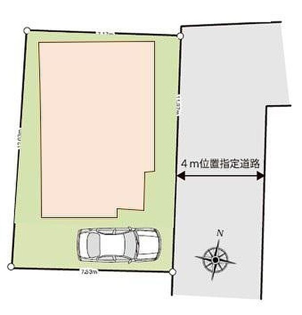 閑静な住宅地☆カースペースご用意。空いたスペースは駐輪場としてもお使いいただけます◎