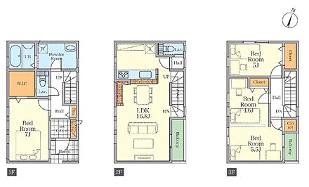 ●2階リビングは眺望・採光と風通し、外からの視線が気にならない等、多くの利点
●将来の家族構成の変化に間仕切り対応可能♪
●リビング階段ですので自然と家族の集まる憩いの空間になります 