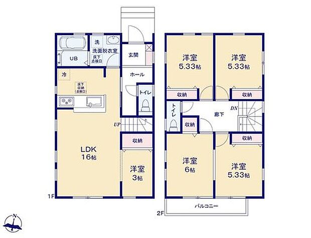 【5LDK】●リビング階段ですので自然と家族の集まる憩いの空間
●効率的でストレスのない家事動線。水回りが集中しており、移動がスムーズです♪
●収納も多く住みやすい邸宅です♪