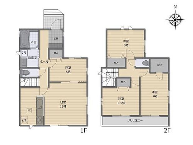 【4LDK】●主寝室にはウォークインクローゼットを完備!増えがちな衣類やバッグなどを効率よく収納できます!
●隣り合う洋室を開放すれば、ひときわ広々とした空間になるリビングダイニング