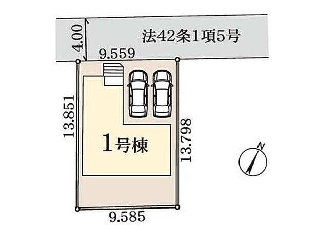 【全体区画図】閑静な住宅地☆駐車スペースは２台分♪