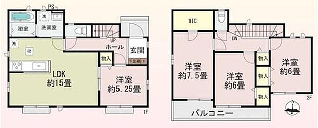【4LDK】●家族とのつながりを意識した見通しのいいリビングは会話が弾んでみんなを笑顔にします！
●効率的でストレスのない家事動線。水回りが集中しており、移動がスムーズです♪
●全居室南向きで陽当たり良好♪