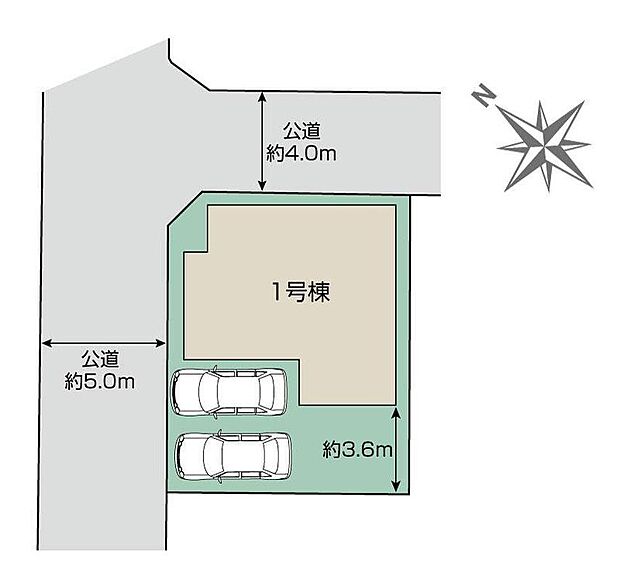 【全体区画図】閑静な住宅地☆カースペースは2台分ご用意。空いたスペースは駐輪場としてもお使いいただけます◎