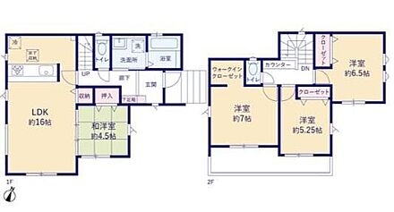 ●玄関近くに洗面スペースを設けた新生活仕様にフィットできる住まい●ウォークインクローゼットを完備！増えがちな衣類やバッグなどを効率よく収納できます！●全居室南向きで陽当たり良好♪ 