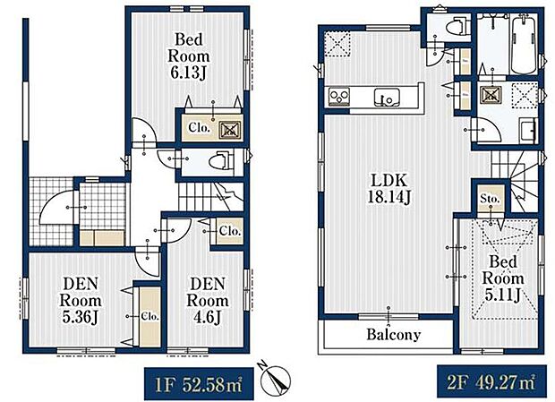 (1号棟)、価格6180万円、2LDK+2S、土地面積75.25m2、建物面積101.85m2