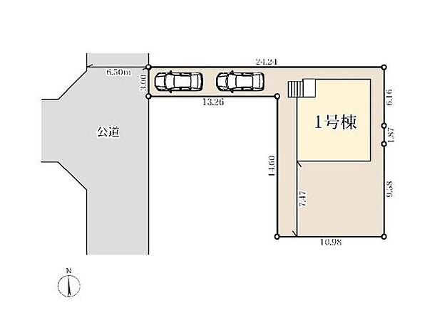 限定１棟　新築分譲住宅です！
カースペース２台分完備しております♪
ガーデニングも楽しめる南庭付き☆