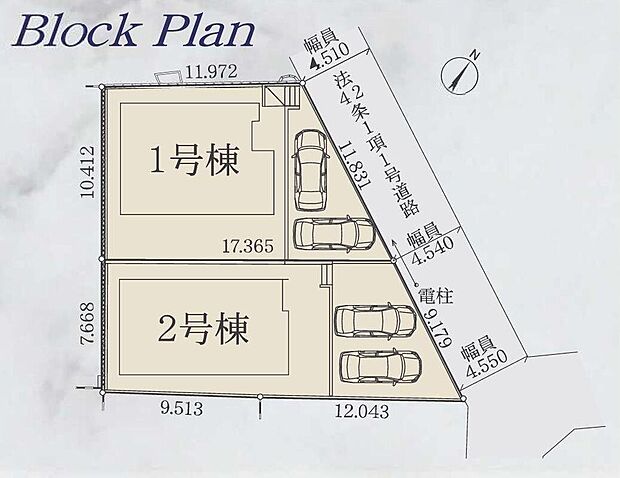 全２棟　新築分譲住宅です☆
カースペース２台分ございます☆
家族分の自転車を駐輪したり、来客用の駐車スペースとしてもお使いいただけます♪