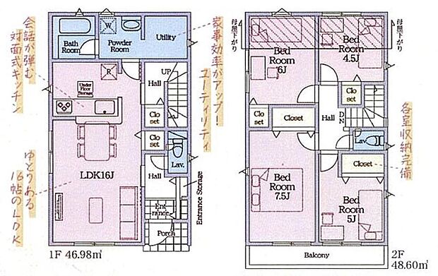 (1号棟)、価格5380万円、4LDK、土地面積125.01m2、建物面積95.58m2