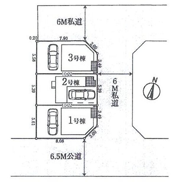 【全体区画図】全３邸です☆
先着順となりますので、お早めにご相談下さいませ☆