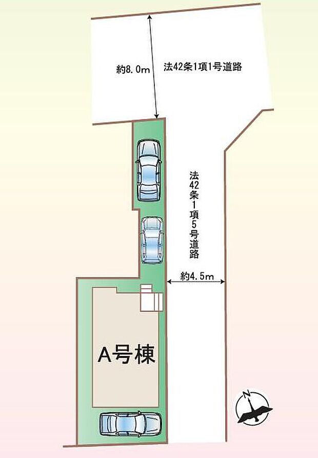 【全体区画図】限定１棟　新築分譲住宅です☆
「ゆとりある落ち着いた暮らし」を叶えます♪