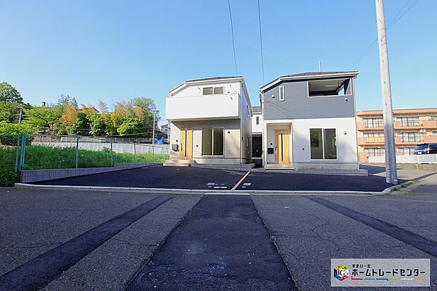 【外観写真】全５棟　新築分譲住宅☆
前面道路は開放感溢れる６．５ｍ幅、陽当り・通風良好です♪