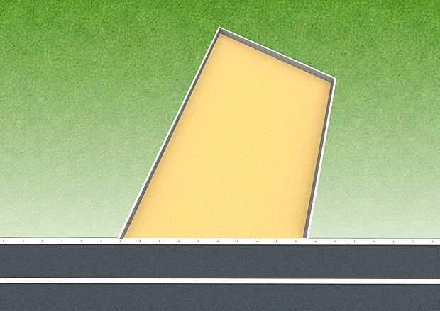 【土地完成予想図】
南道路に面した32坪の土地は、日当たり良好で車庫入れもしやすく、豊富な建物プランが検討いただけます。