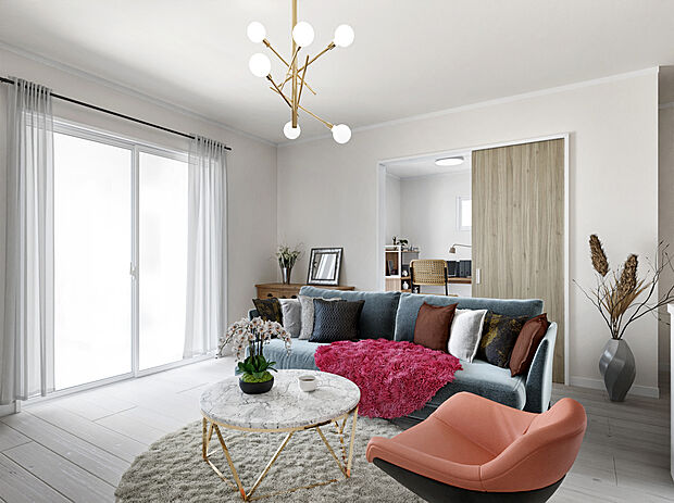 【リビング（イメージ画像）】南側から光差し込む明るいリビングです。※イメージのため実際と異なる場合があります。