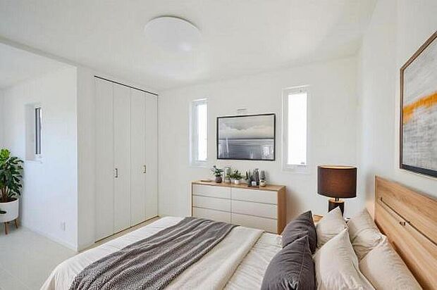 【ベッドルーム】（室内レイアウトの参考／家具・小物類はCG加工しております ）