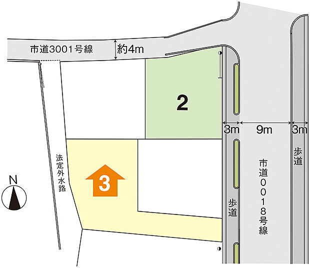 区画図 周辺には商業施設や医療機関も揃っています!