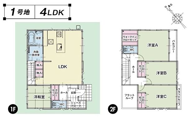 タマタウン彦島本村1号地 間取り図