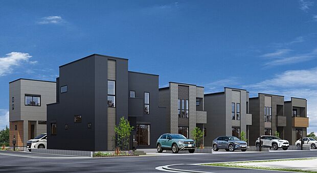 駐車場には自動車を2台停めてもまだ余裕があります♪+物置を置いて趣味やお子様のベビーカーを収納することで慌ただしいお出かけも快適に準備ができそうですね！