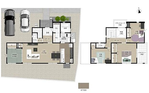 2号地
価格： 3930万円間取り： 4LDK土地面積： 178.59m2建物面積： 112.61m2