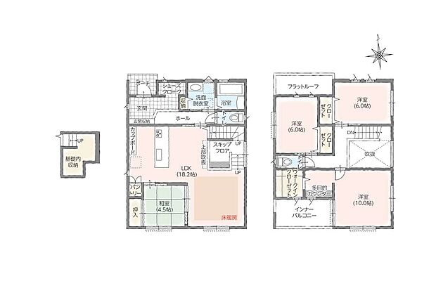 【タマタウン一宮千秋町1号棟】内観間取トレース